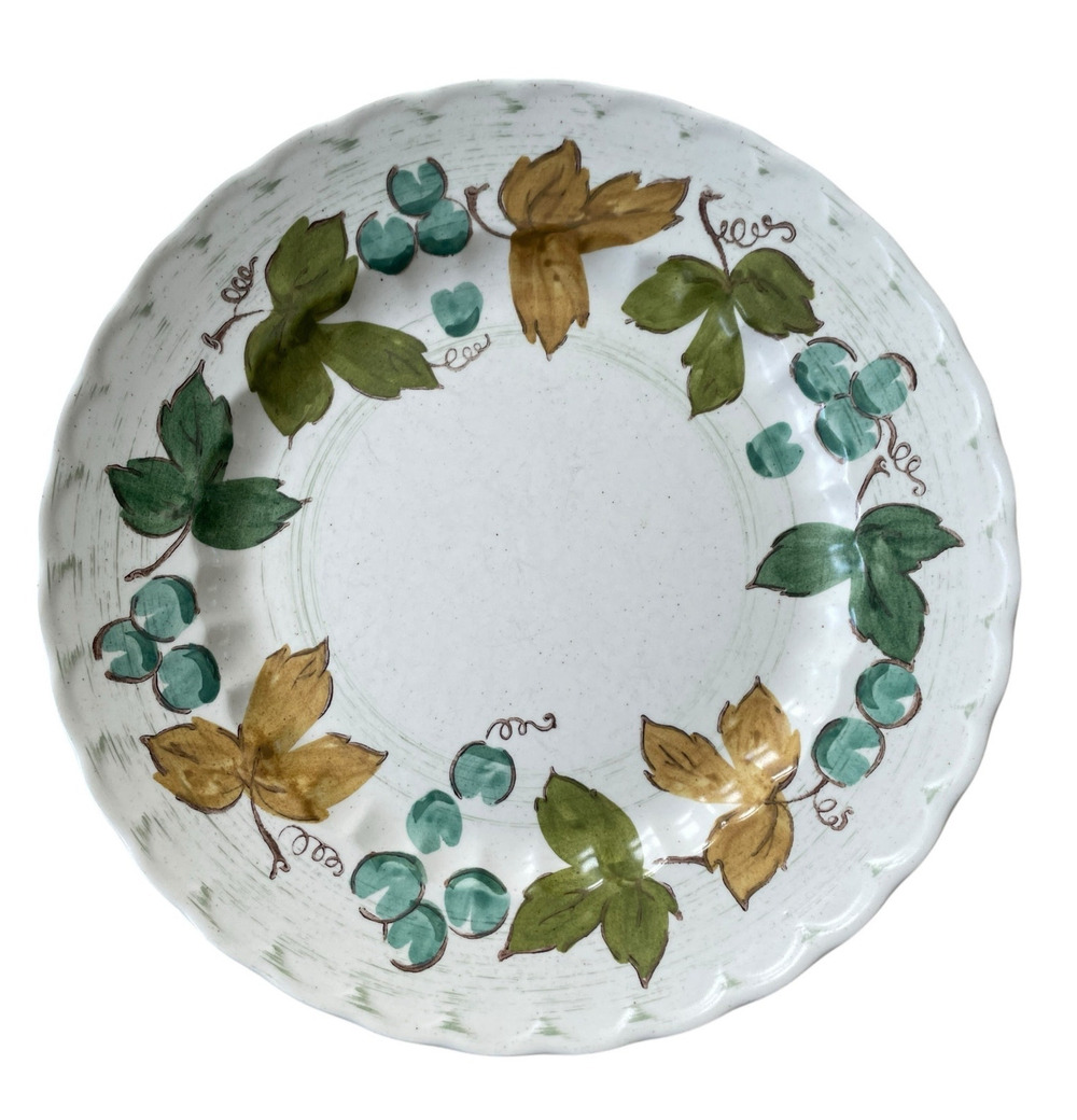 Metlox Vintage Vernon Ware Vineyard 11" Dinner Plate Made in USA Mint!